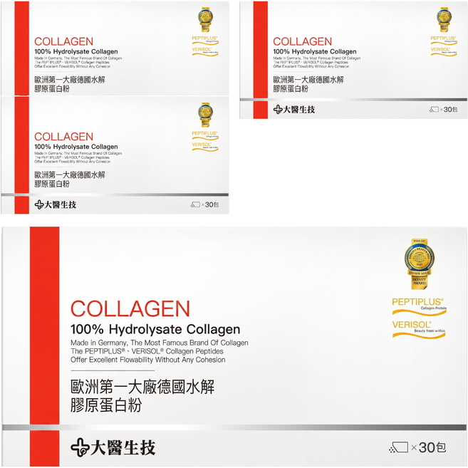 大醫生技 德國水解膠原蛋白粉, 6g, 30包, 4盒
