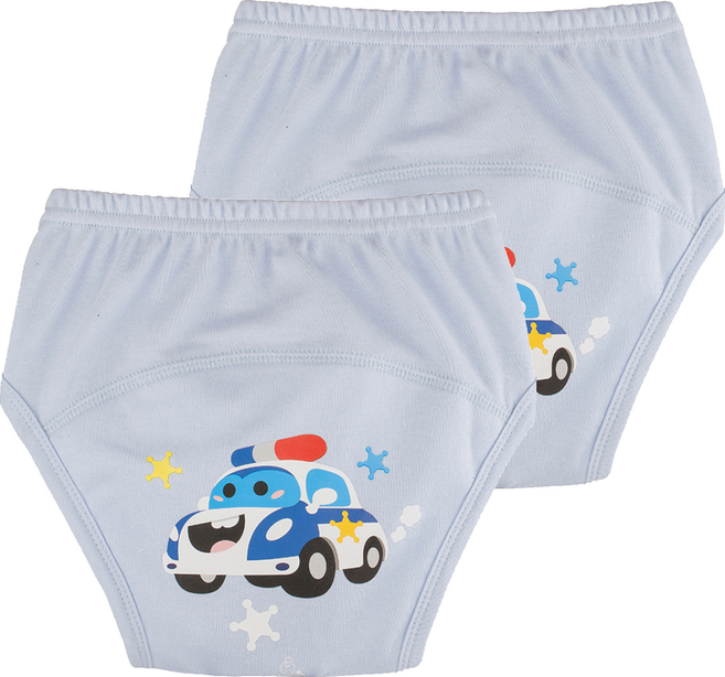 agazzang 幼兒用友善如廁訓練內褲, 天藍色(警車), 2個
