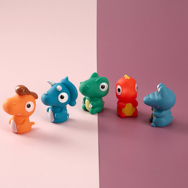 캐스비 플레이 러버손 공룡 손가락인형, 5개, 1세트