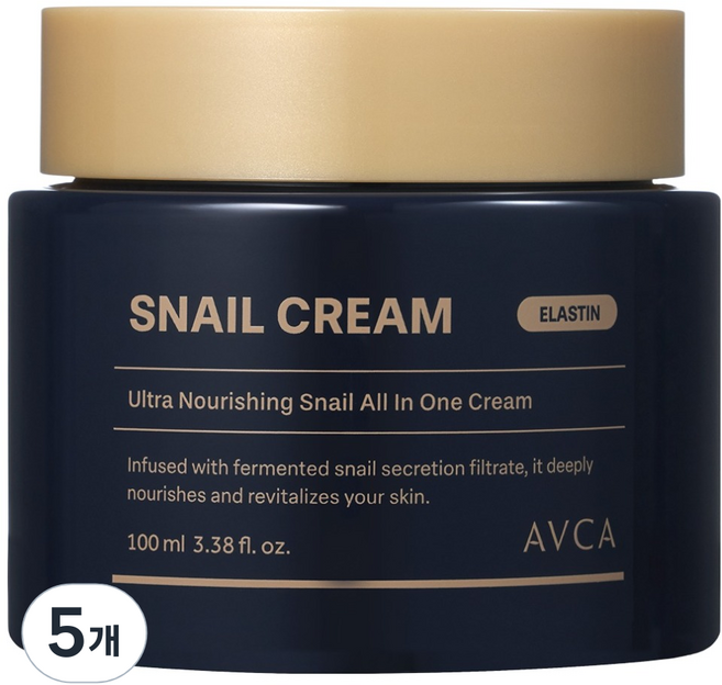 아브카 울트라 너리싱 스네일 올인원 리페어 크림, 5개, 100ml