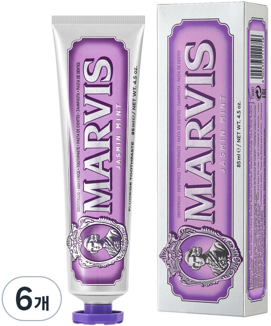 마비스 자스민 민트 치약, 85ml, 6개
