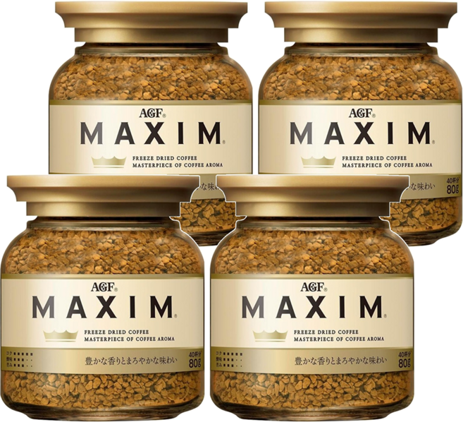 AGF MAXIM 咖啡粉, 80g, 1入, 4罐