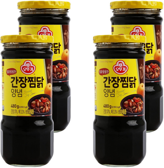 오뚜기 달콤한 간장 찜닭 양념, 480g, 4개