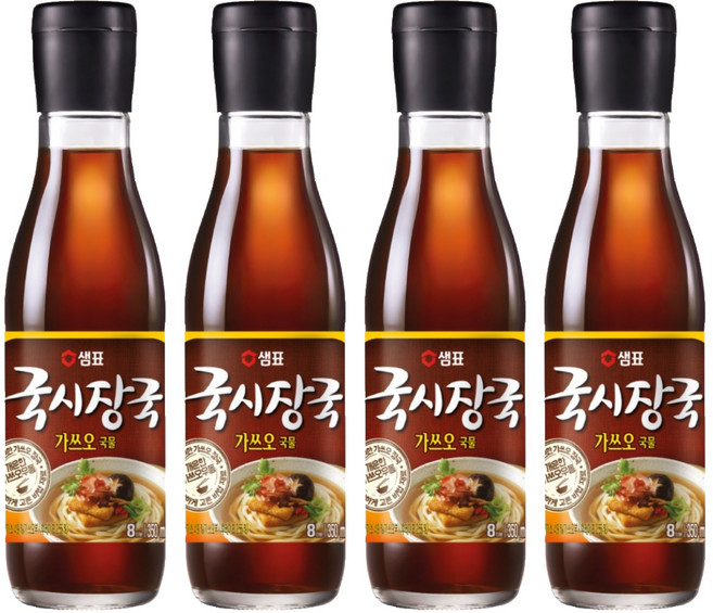 샘표 국시장국 가쓰오국물, 350ml, 4개