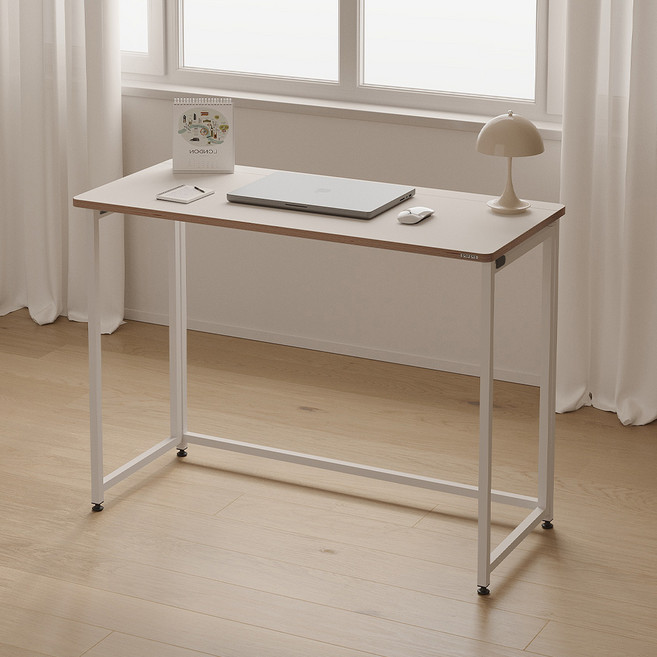 소프시스 듀얼 폴딩 책상 1000, 화이트 + 화이트