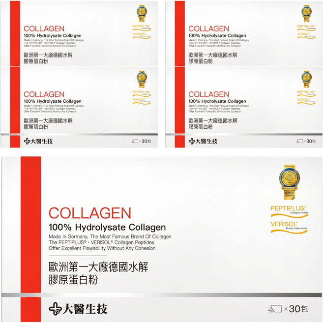 大醫生技 德國水解膠原蛋白粉, 6g, 30包, 5盒