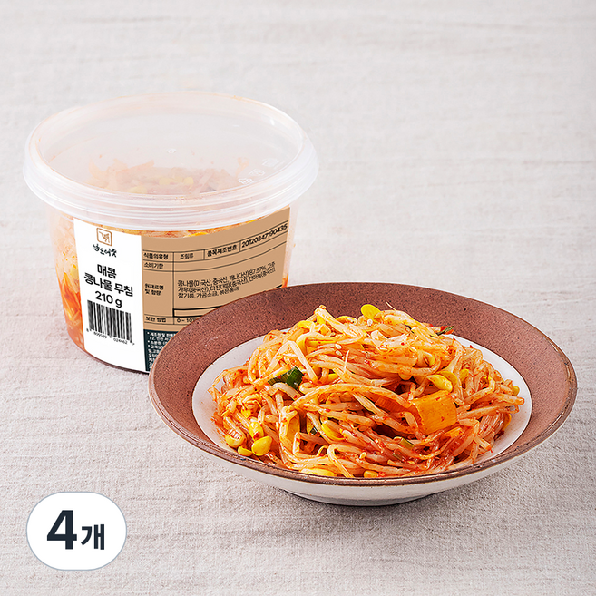 남도애꽃 매콤 콩나물무침, 210g, 4개