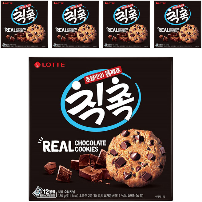 롯데 칙촉 오리지널, 180g, 5개