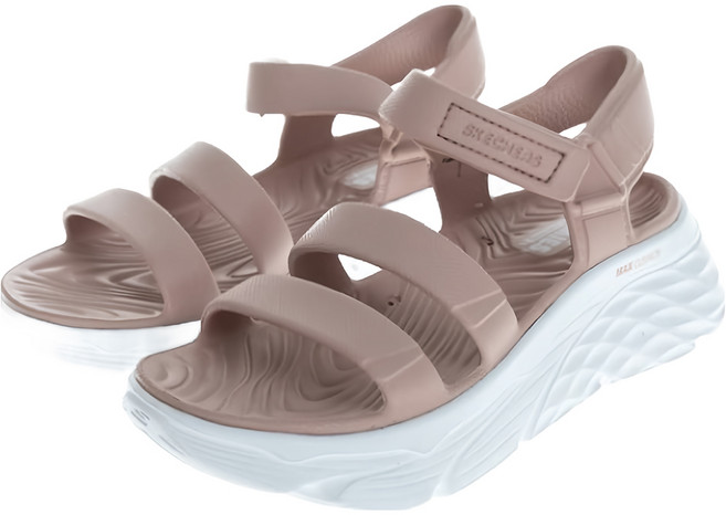 SKECHERS 女款 MAX CUSHIONING FOAMIES D楦涼鞋 111126LTPK, 23cm, 粉色