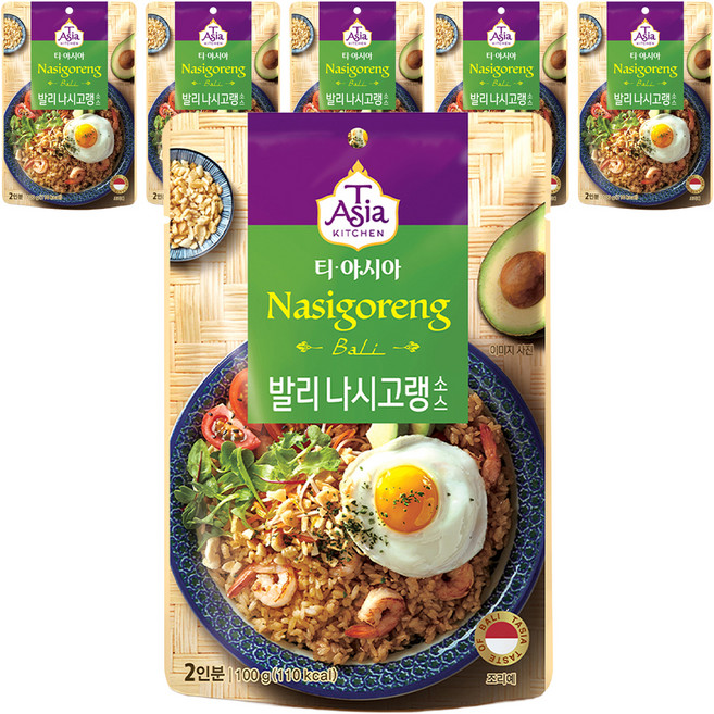 티아시아키친 발리 나시고랭 소스, 6개, 100g