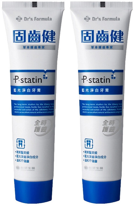 台塑生醫 Dr's Formula 固齒健 口腔保健牙膏 藍光淨白, 120g, 2條