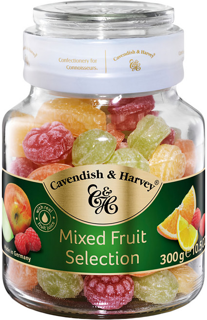 Cavendish&Harvey 卡恩迪許 經典綜合水果糖, 300g, 1罐