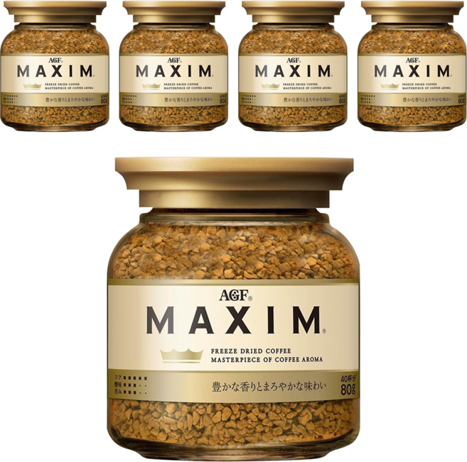 AGF MAXIM 咖啡粉, 80g, 1入, 5罐