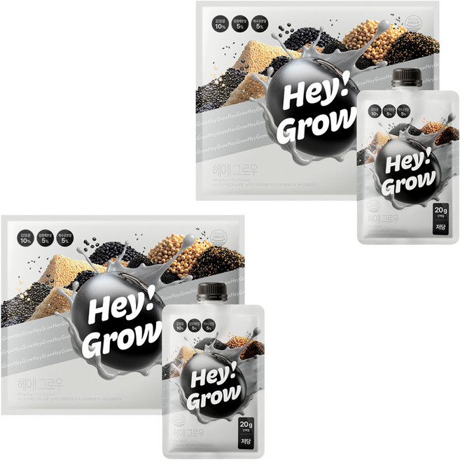 푸드올로지 헤이 그로우 곡물맛 저당 단백질 쉐이크 7p, 2개, 7회분, 280g