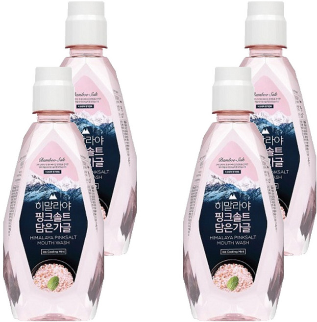 히말라야핑크솔트 담은 가글 아이스 카밍 민트 구강청결제, 760ml, 4개