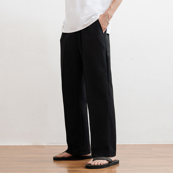 제타22 남성용 냉감 통기성 여름 쿨 와이드 밴딩 바지 5170