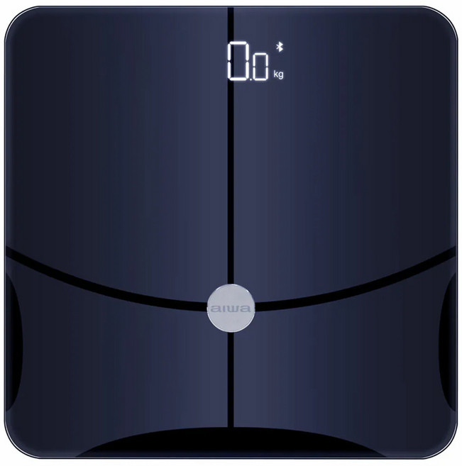 aiwa 愛華 塑形小管家 AW-HY18 18合1健康管理藍牙智慧體重計, 藍色, 1台