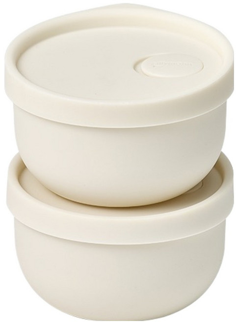 실리만 아이스웨이 실리콘 냉동 밥용기, 2p, 아이스화이트