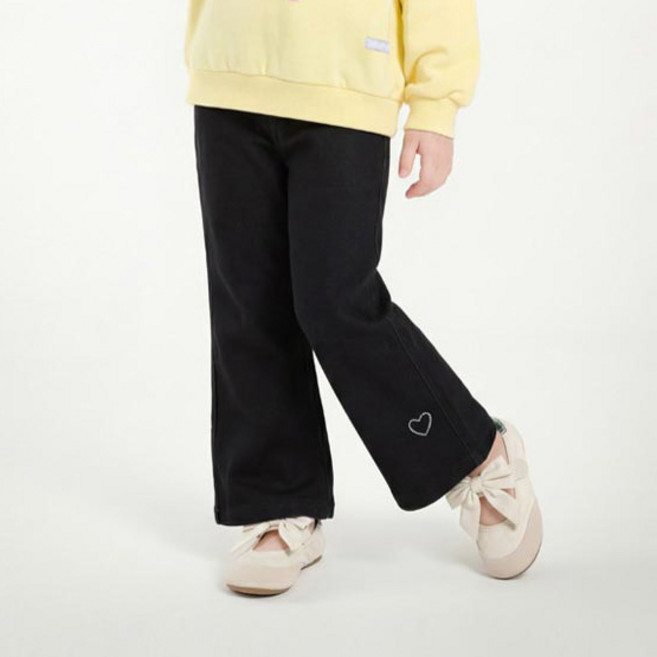 젤리스푼 아동용 블링 하트 사선지 부츠컷 레깅스