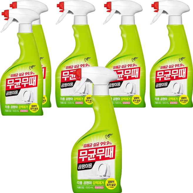 무균무때 곰팡이용 세정제, 500ml, 6개