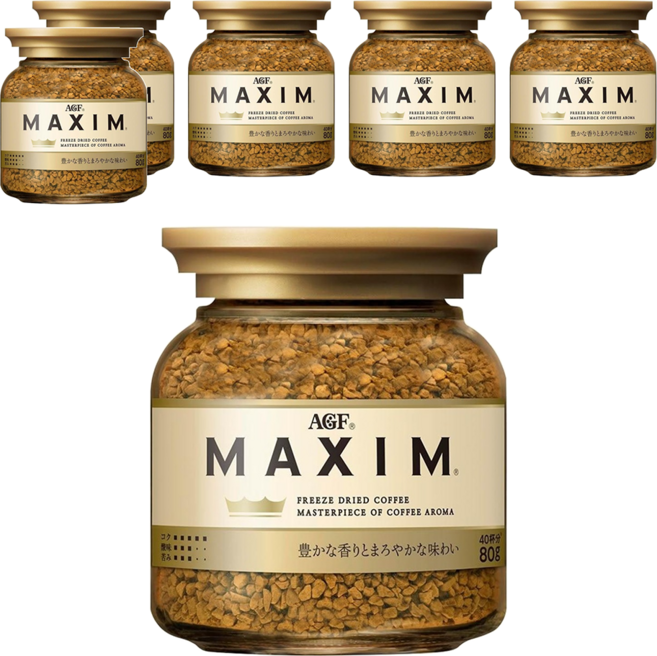 AGF MAXIM 咖啡粉, 80g, 1入, 6罐