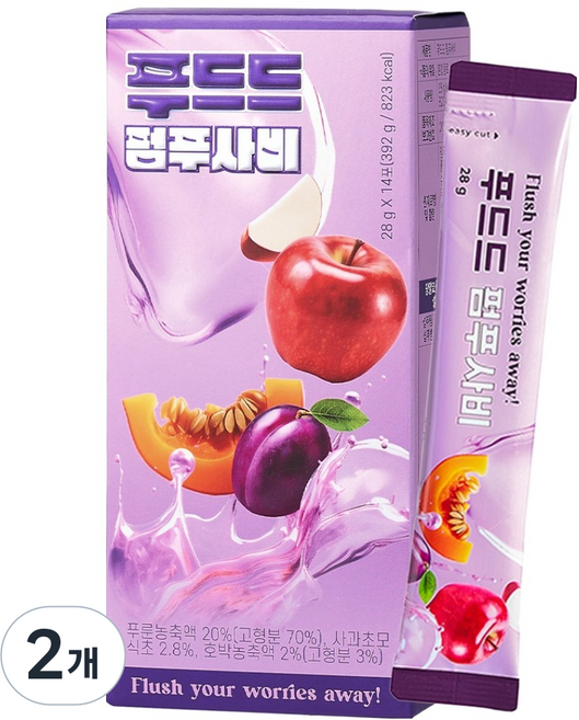PAEAN Foodde 腸道蠕動西梅汁條, 392g, 2個