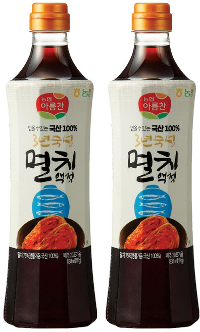 아름찬 국산 멸치액젓, 1kg, 2개