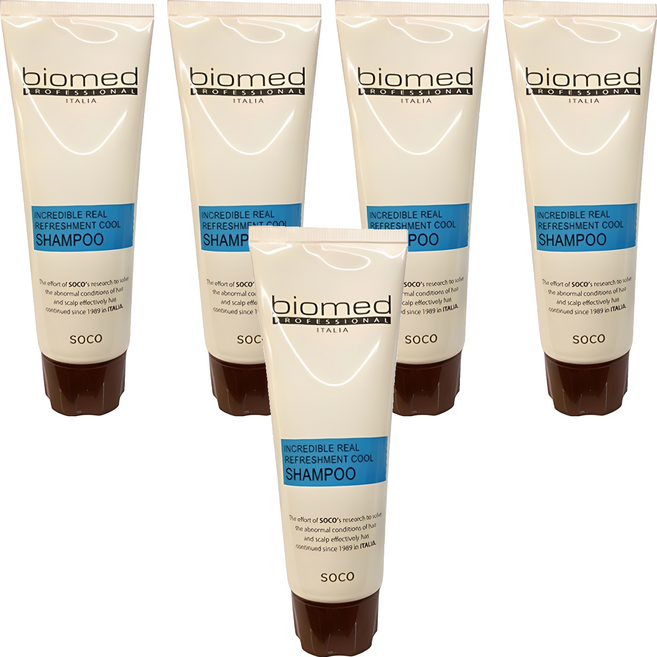 바이오메드 프로페셔널 리얼 리후레쉬먼트 쿨 여행용샴푸, 100ml, 5개