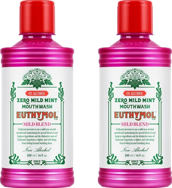 유시몰 제로마일드가글 구강청결제, 500ml, 2개 - 쿠팡
