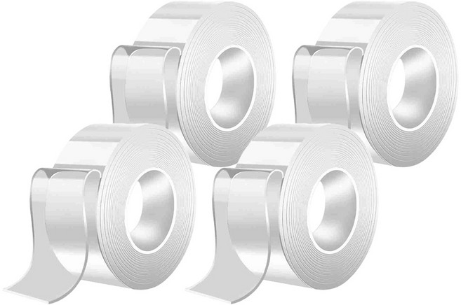 SE 向日葵 奈米無痕膠帶專家 2mm x 30mm x 3M, 透明色, 4個