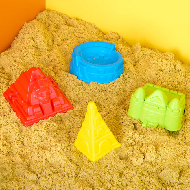 캐스비 네이처 세계문화유산 모래찍기틀 놀이 4종 세트, 랜덤 발송, 98g, 1세트