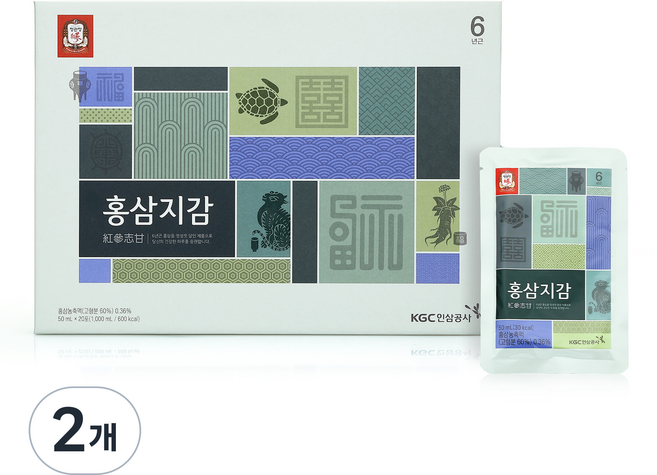 정관장 홍삼지감 + 쇼핑백, 1L, 2개