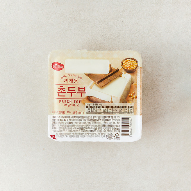 맑은물에 촌두부 찌개용, 1개, 300g