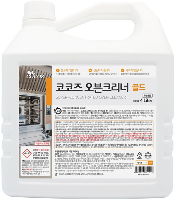 코코즈 오븐크리너 골드, 4L, 1개