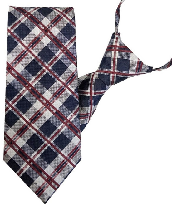 엘르 남성용 패션 지퍼 자동 넥타이 포인트라인