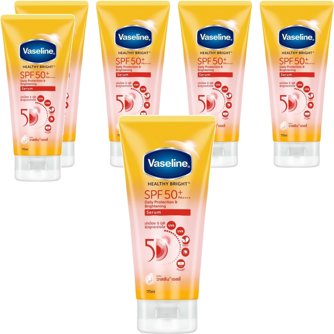 Vaseline 凡士林 5D極護水感防曬乳 SPF50+ PA++++, 170ml, 6瓶