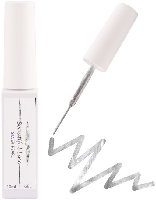 아이빛 네일아트 컬러 라인 젤네일, 10 실버펄, 10ml, 1개