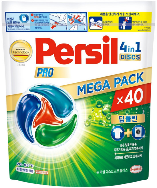 퍼실 뉴 디스크 프로 플러스 캡슐세제, 40개입, 1개