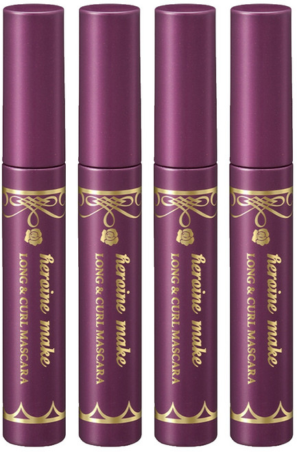 키스미 히로인메이크 롱앤컬 마스카라 EX 6g, 딥블랙, 4개