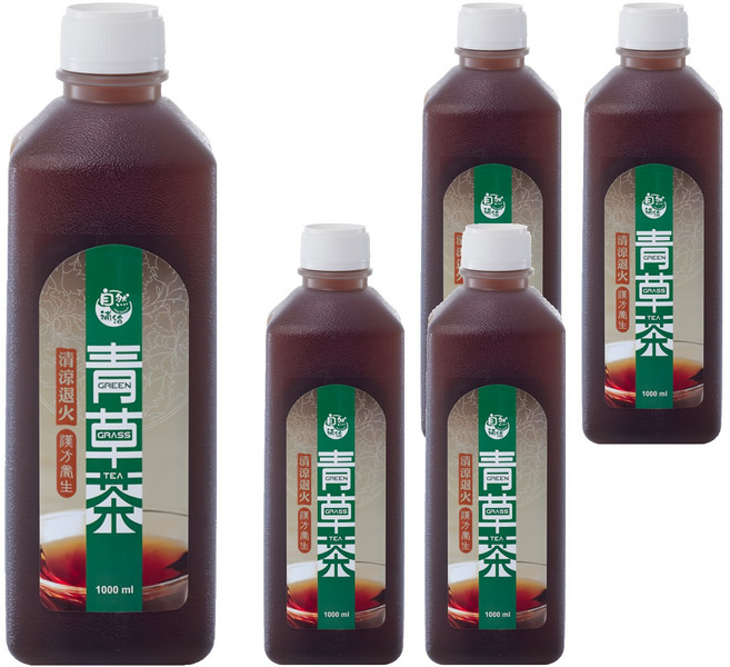 自然補給 養生青草茶, 1L, 5瓶