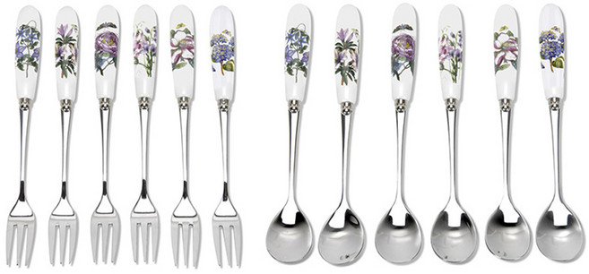 포트메리온 보타닉가든 티스푼 세트, 1세트, 티스푼 6p + 디저트포크 6p