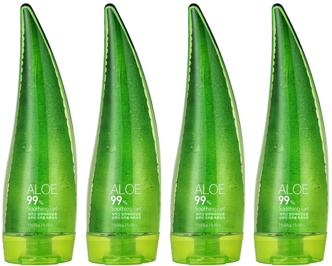 HOLIKA HOLIKA 99% 舒緩蘆薈凝膠, 55ml, 4件