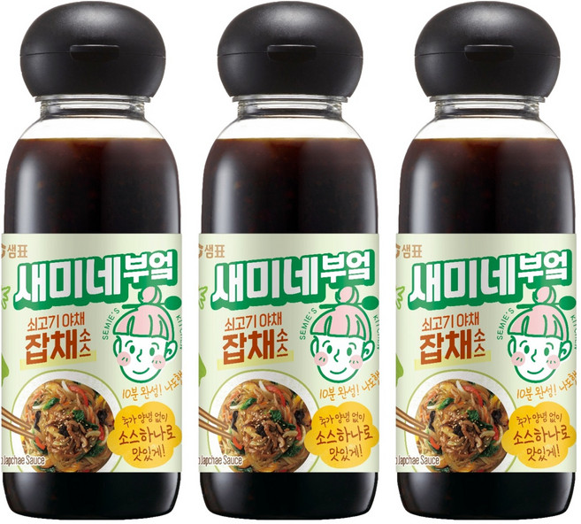 새미네부엌 쇠고기 야채 잡채소스, 360g, 3개