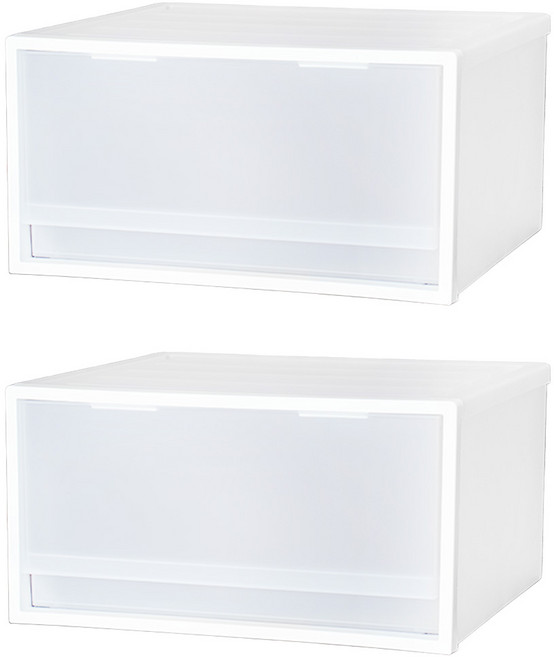 KEYWAY 聯府 單抽屜整理箱 CK-71 20L, 白色, 2個