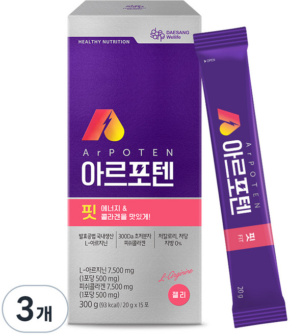 대상웰라이프 정품 아르포텐 아르지닌 핏, 300g, 3개