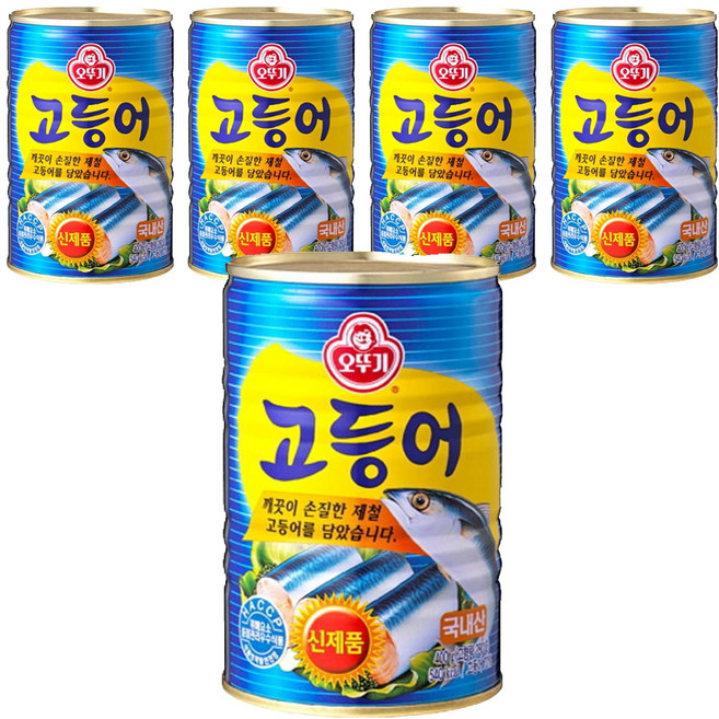 오뚜기 고등어 통조림, 5개, 400g