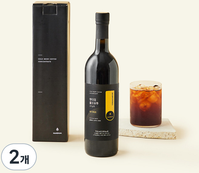 핸디엄 콜드브루 원액 예가체프, 750ml, 2개