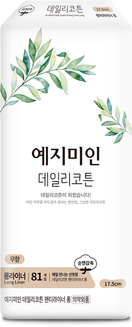 예지미인 데일리코튼 팬티라이너, 롱, 81개입, 1개