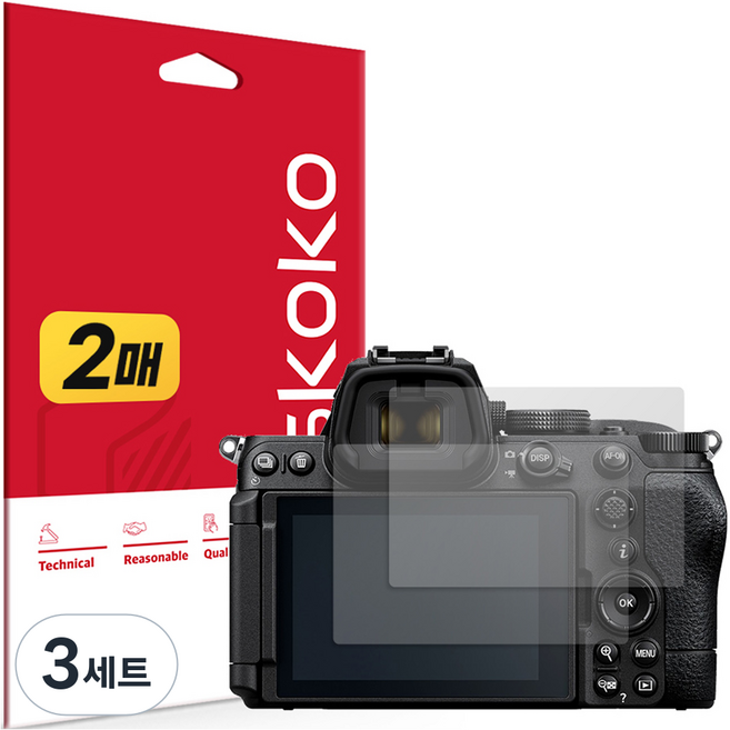 스코코 니콘 Z5 II 지문방지 저반사 액정보호필름 2p 세트, 3세트