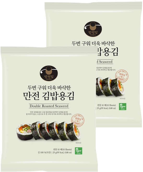 두번 구운 김밥김 10p, 25g, 2개